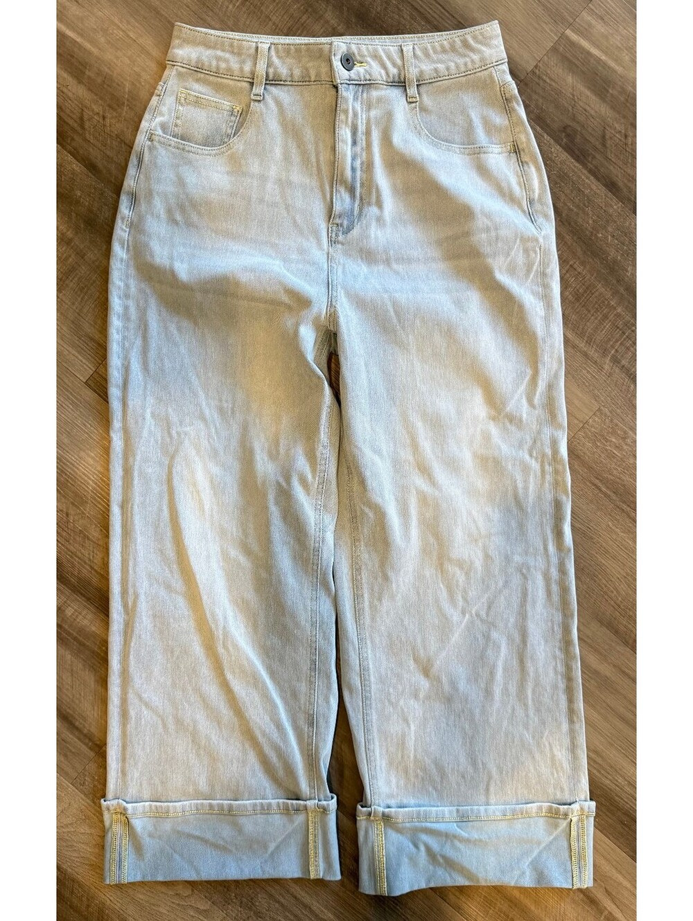 Halara Flex High Rise Cuffed Hem Jeans Size Medium Regular